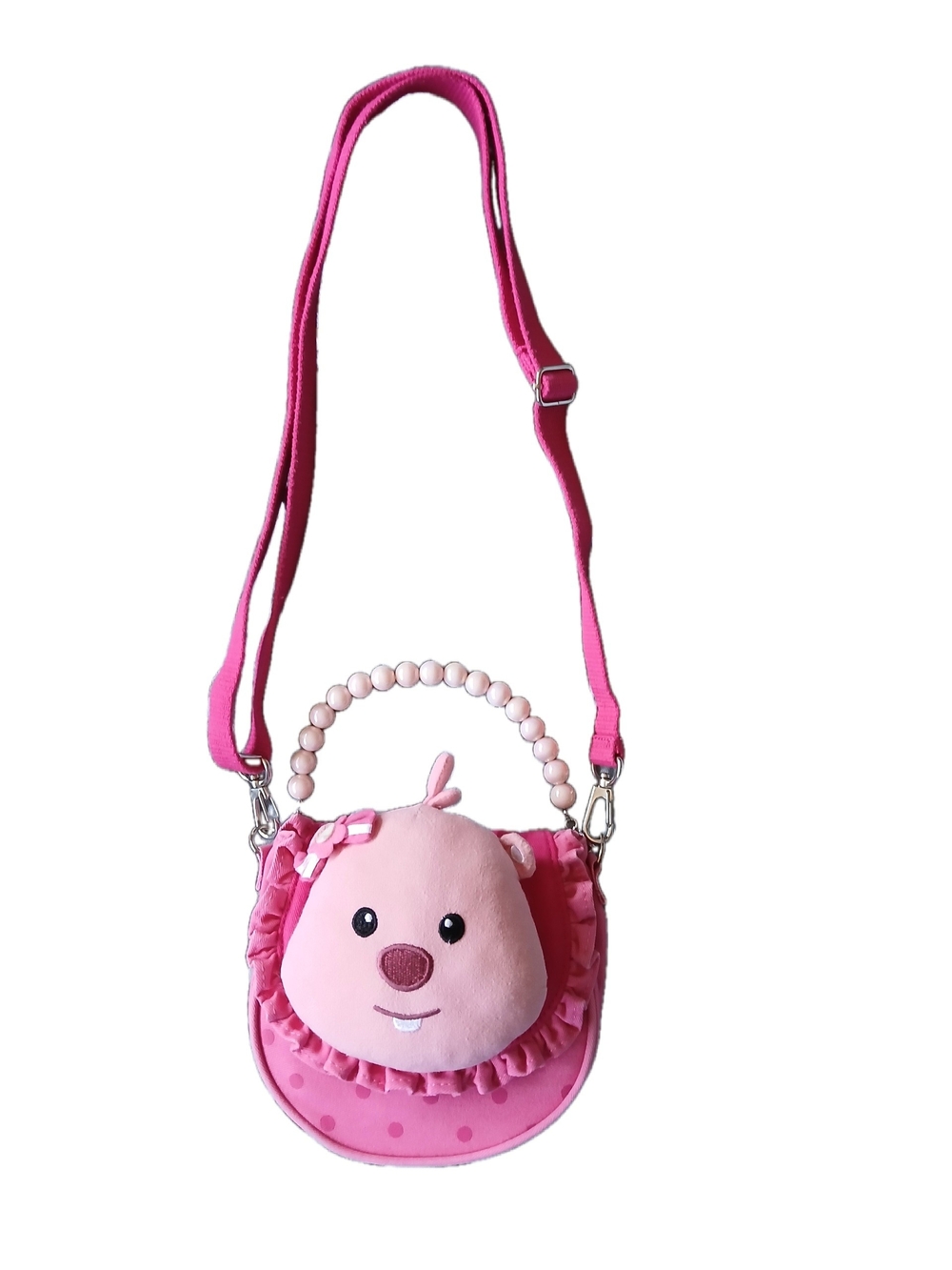 Zanmang Loopy Plush Crossbody Bag 6" X 5"